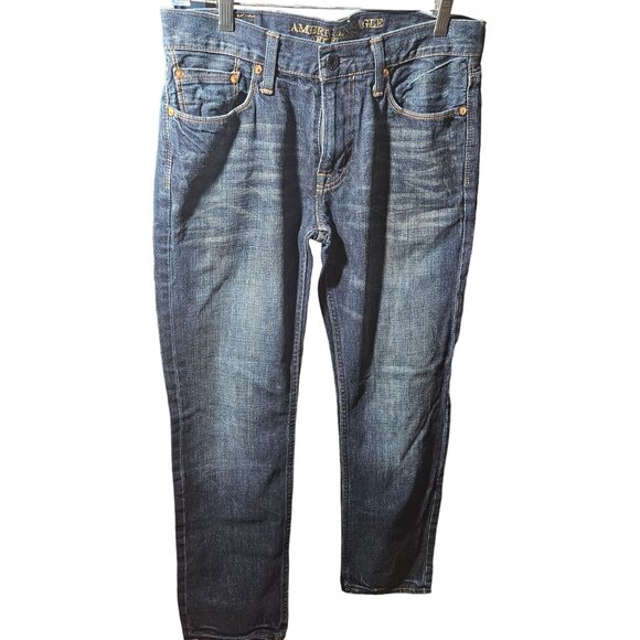 American Eagle Outfitters Mens Classic Straight Jeans 30/32 Blue Denim - Picture 1 of 6